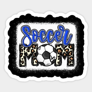 Soccer Mom Shirt Soccer Mom Blue Leopard Sticker